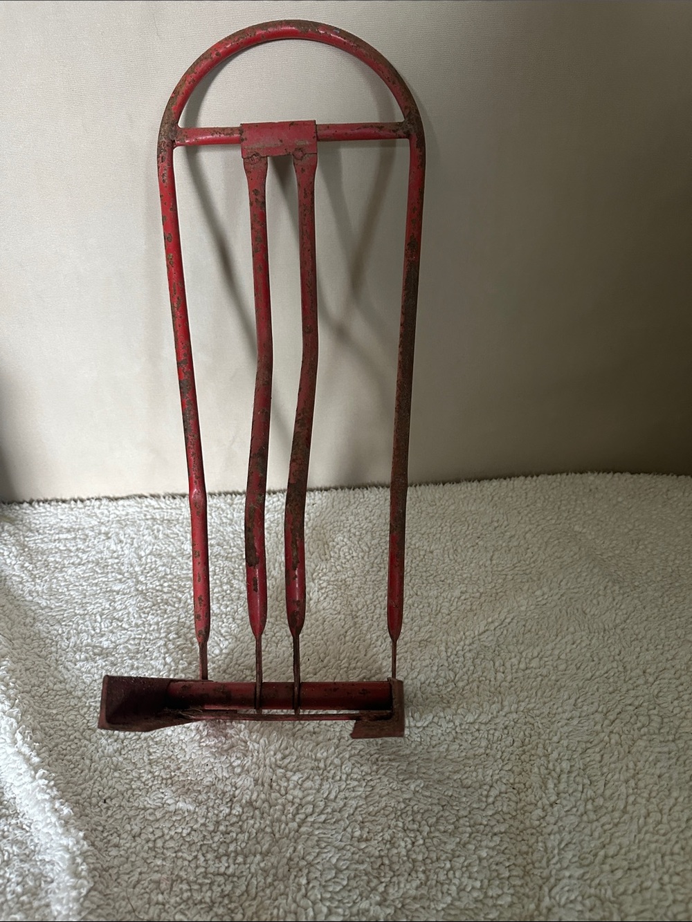 Vintage red saddle racks